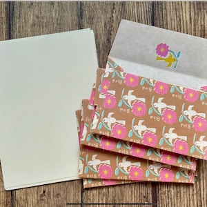 Mini juego de escritura, papelería linda, mini juego de papelería, mini juego de cartas, juego de papelería, juego de escritura Kawaii, juego de escritura de pájaros