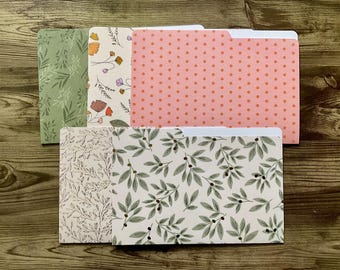 Handmade, Mini file folders,scrapbooking,ephemera organizer, planner accessories, file folders,beautiful file folders, handmade file folders