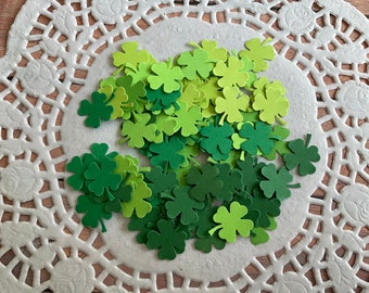 Shamrock Confetti, Green St. Patrick's Day Party Decor, 4 leaf clover confetti, table scatter