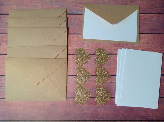 Ensemble de papier kraft vintage pour décoration, enveloppes à