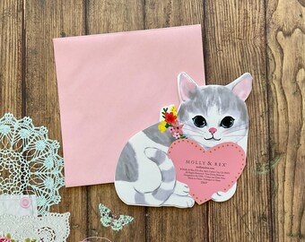 ヴィンテージ キャット グリーティングカード セット：ミックス