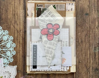Handmade Ephemera Holder Set, handmade gift, ephemera storage, snail mail gift, pen pal gift