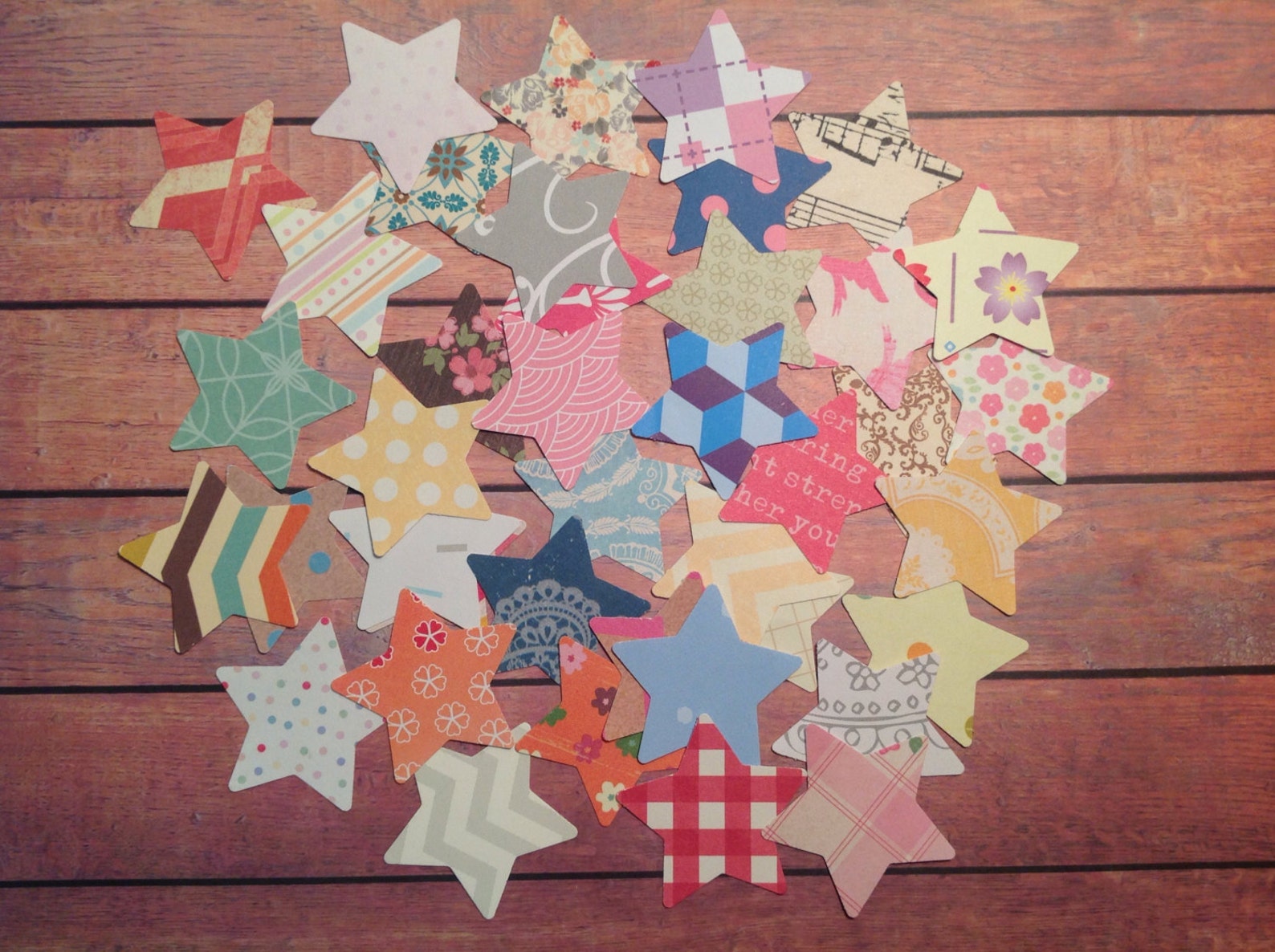 40 Die Cuts 1.5 Inch Die Cuts Paper Die Cuts Multi Coloured Etsy