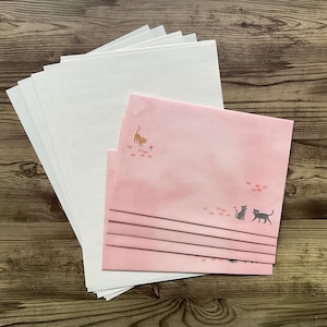 Set di cancelleria a forma di gatto, cancelleria a forma di gatto, set di cancelleria, set di lettere a forma di gatto, set di lettere, posta ordinaria a forma di gatto, cancelleria per amanti dei gatti, buste kawaii a forma di gatto