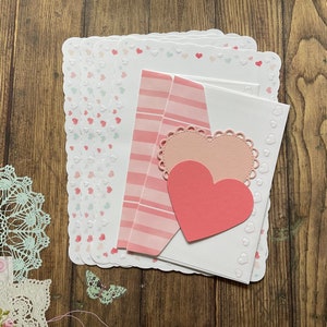 writing set, pretty stationery, pretty letter set, valentine’s stationery, embossed letter set, valentine’s  letter set, snail mail,