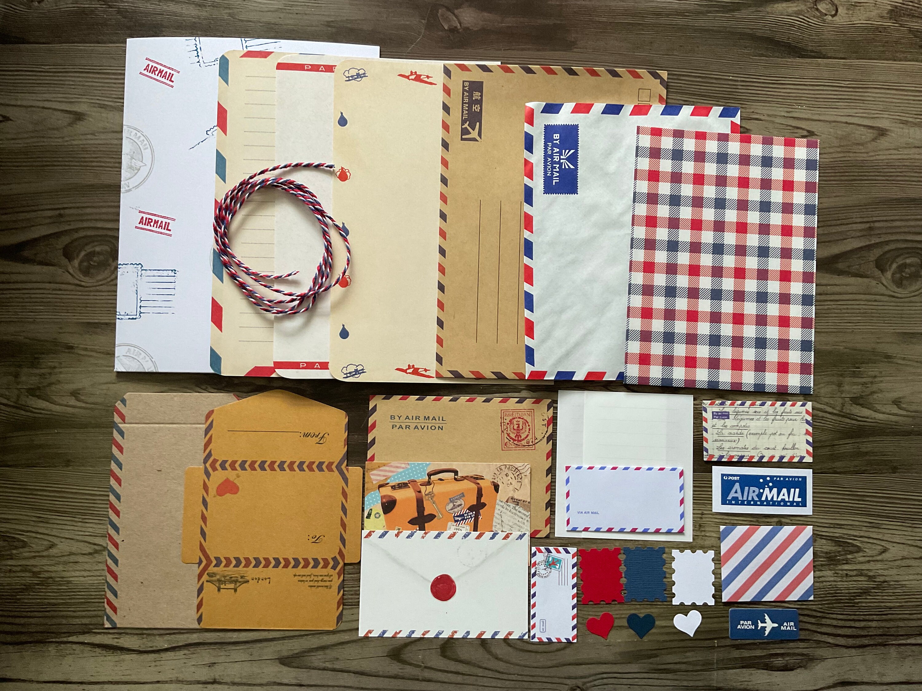 DIGITAL Vintage Air Mail Envelopes Printable Envelopes Digital