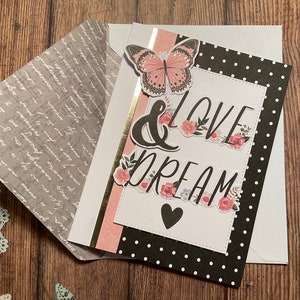 Blank cards, love cards, birthday card, blank handmade card, anniversary cards, with love card, greeting cards, homemade cards