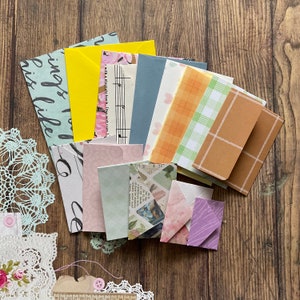 handmade mini envelopes, set of 15 envelopes, envelopes, mini envelopes, envelope set, mini envelope bundle, mini envelope set