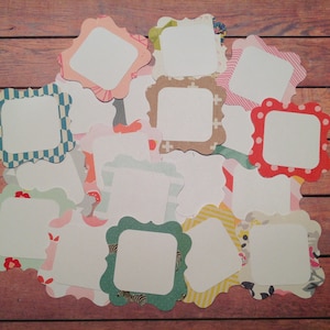 20 fustellati quadrati fioriti, etichette quadrate fiorite, forniture per cartoline, etichette regalo stravaganti, etichette regalo quadrate fiorite, fustellate,