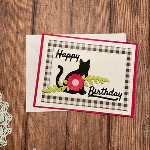 Handmade birthday card, cat cards, homemade cards, cat birthday cards, birthday cards, handmade card, birthday card
