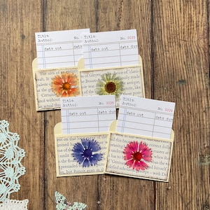 Bolsillos de biblioteca, bolsillos de diario, mini bolsillos de biblioteca, cartas de bolsillo, diario basura, tarjetas de diario, scrapbooking, accesorio de planificador