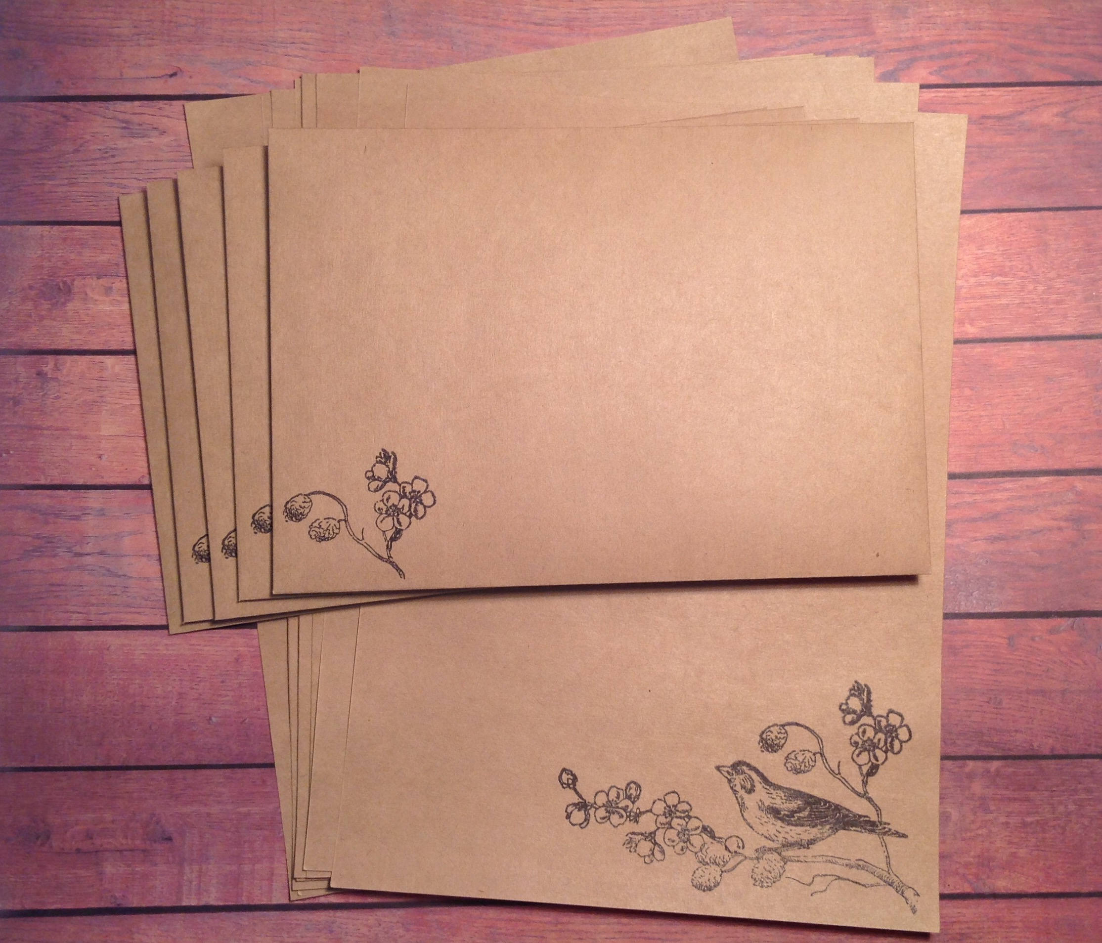 Writing Set Refill Stationery Set Hand Stamped Writing Set Etsy