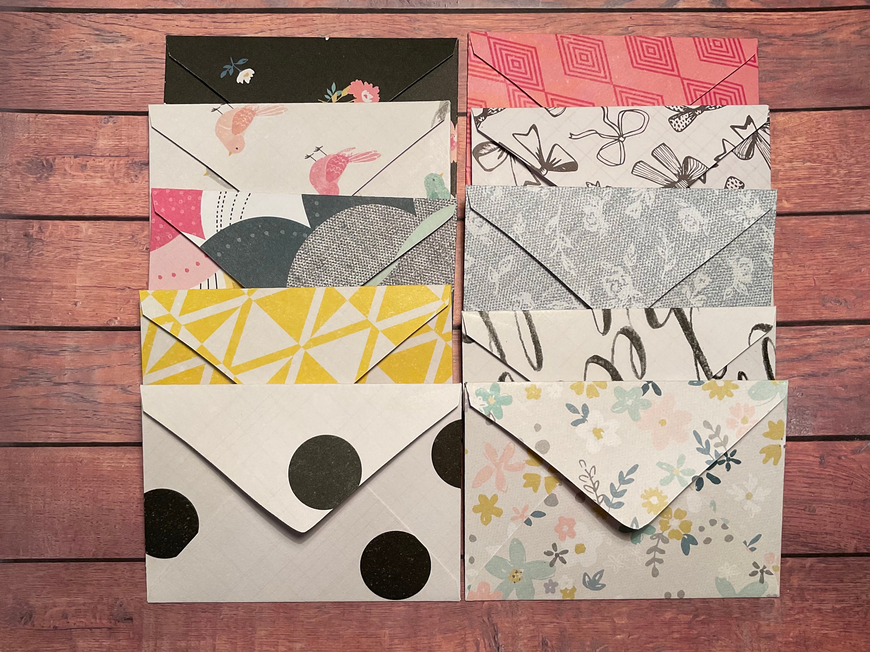 Handmade envelopes set of 10 envelopes pretty stationery | Etsy