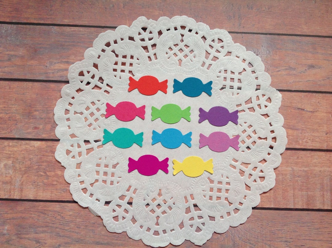 100 Lolly Confetti Cardstock Confetti Mixed Color Confetti Etsy