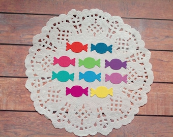 100 Lolly Confetti: Bright Cardstock Candy Die Cuts