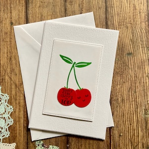 Blank cards,love cards, handmade card, anniversary cards, cherry card, greeting cards, homemade cards, Valentine’s Day cards, valentine