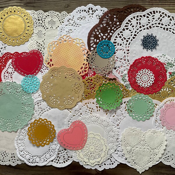 Colored Doilies Etsy