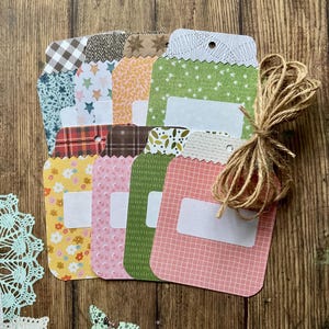 Handmade Mason Jar Gift Tags: Scrapbooking, Preserving Jar Labels (Set of 8)