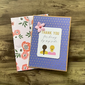 Handmade thank you card, friendship card, thank you cards, handmade card, homemade card