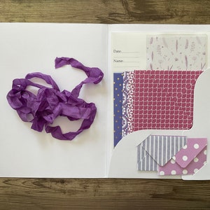 Handmade Purple Stationery Set: Penpal Writing Kit