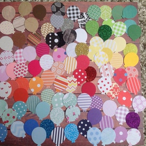 Ballonconfetti, papieren confetti, gemengde kleurconfetti, tags, 50 ballonstansen