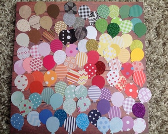 Confeti de globos, confeti de papel, confeti de colores mixtos, etiquetas, 50 troqueles de globos