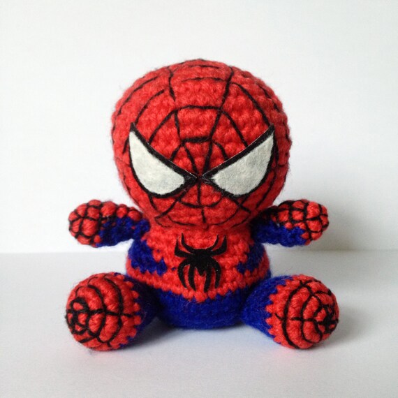 Spiderman Muster Amigurumi Superheld Marvel Super Heroe Man Etsy