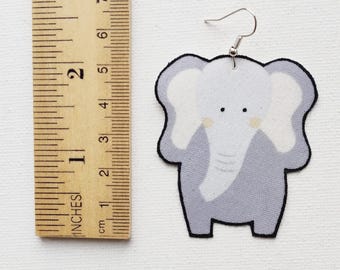 Orecchini a forma di elefante africano * Orecchini in stile boho * Idea regalo per gioielli OOAK * Gioielli per amanti degli elefanti - Italia