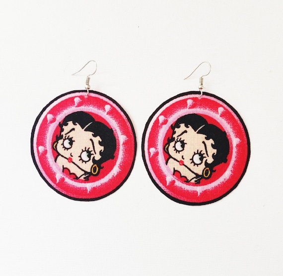 Buy Betty Boop Earrings, Betty Boop Jewelry, Betty Boop Fabric, Betty Boop  Gift, Handmade Betty Boop, Betty Boop Art, Cartoon Earrings, Cartoons Online  in India 