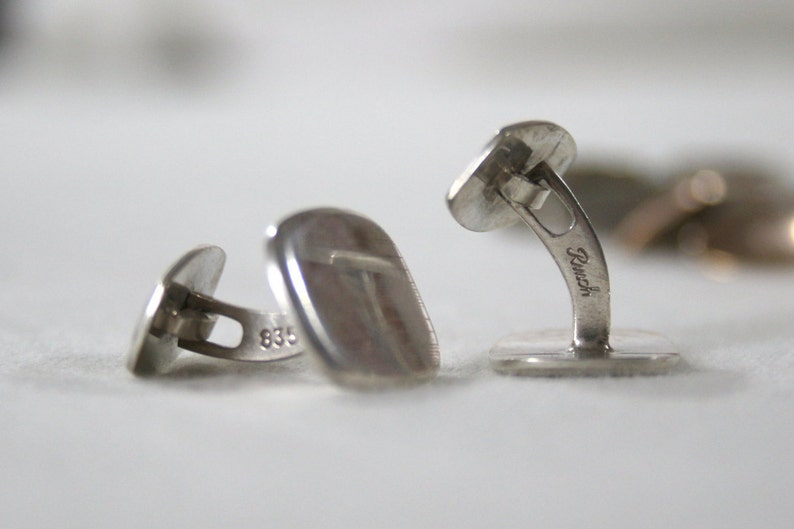 1950s vintage silver cufflinks maker's mark Etsy Italia
