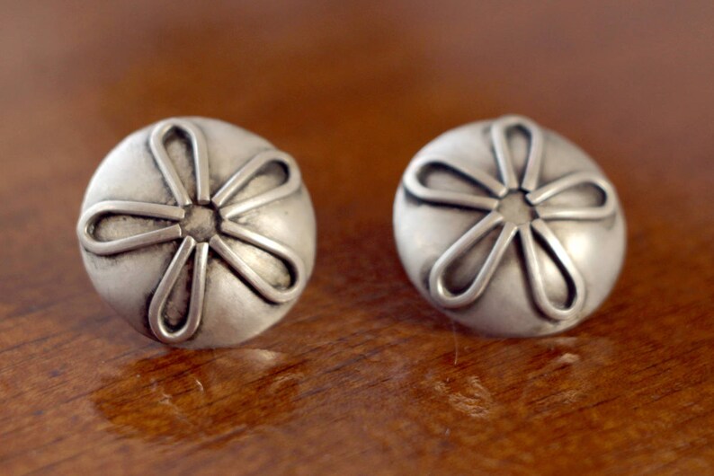 unisex 1960s unique vintage silver cufflinks