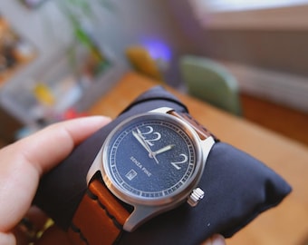 Custom Automatic Field Watch: Gran Lavoratrice Enamel Dial, NH35, SW200 Everyday Accessories