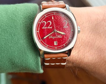 Minimalist Limited Edition Wrist Watch: Classic Round Dial Timepiece for Men, Unique Watch Gift