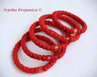 KIDS Brojanica "red" Prayer rope komboskini