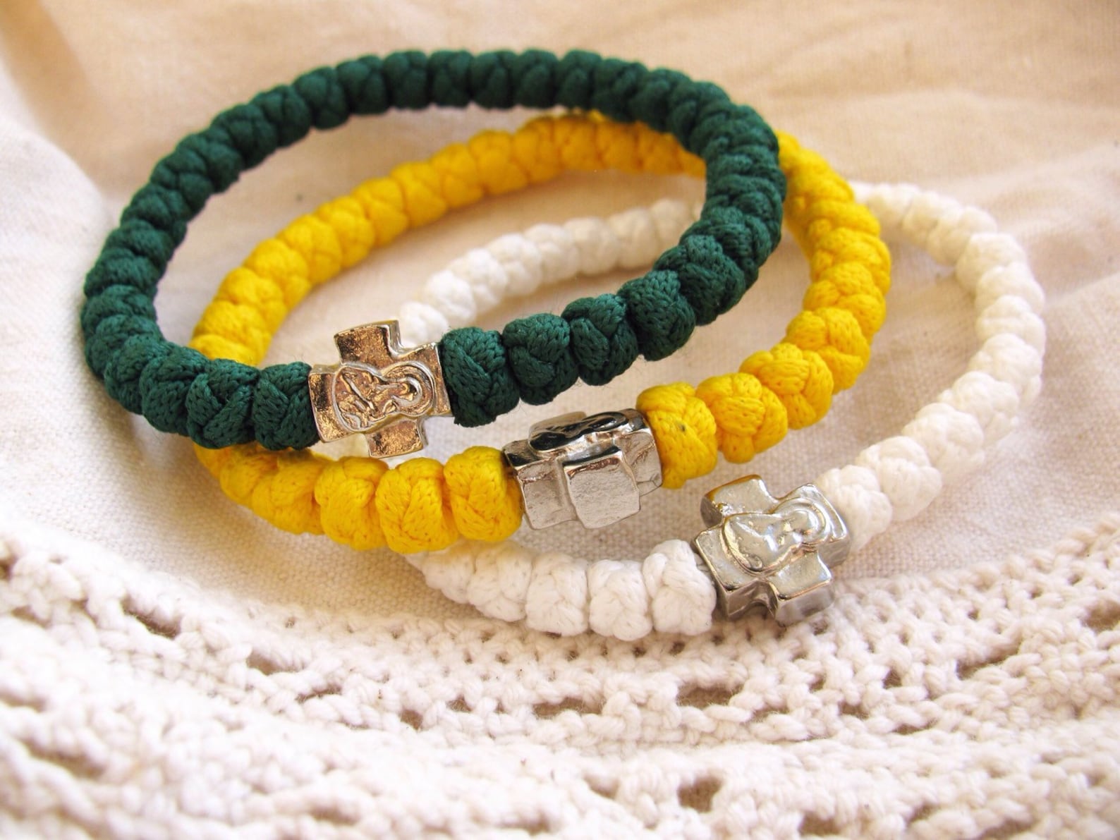 33 Knot Orthodox Prayer Rope With Cross In Blue Or Black - Foto 7