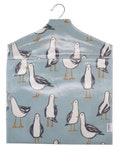 Oilcloth rainproof peg bag, Peg bag, peg storage, oilcloth peg bag, peg storage, clothes peg holder, clothes pin bag. Seagull design.