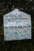 Oilcloth rainproof peg bag, Peg bag, peg storage, oilcloth peg bag, peg storage, clothes peg holder, clothes pin bag, fish design.
