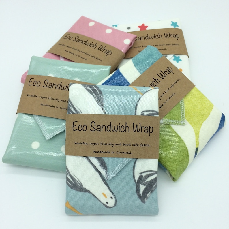Eco Sandwich Wrap. Reusable Food Wrap. Wave Design. Picnic Etsy