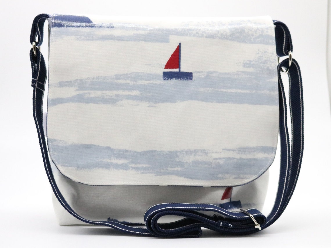 Oilcloth Messenger Bag. Vegan Bag. Waterproof Bag. Handmade. Etsy UK