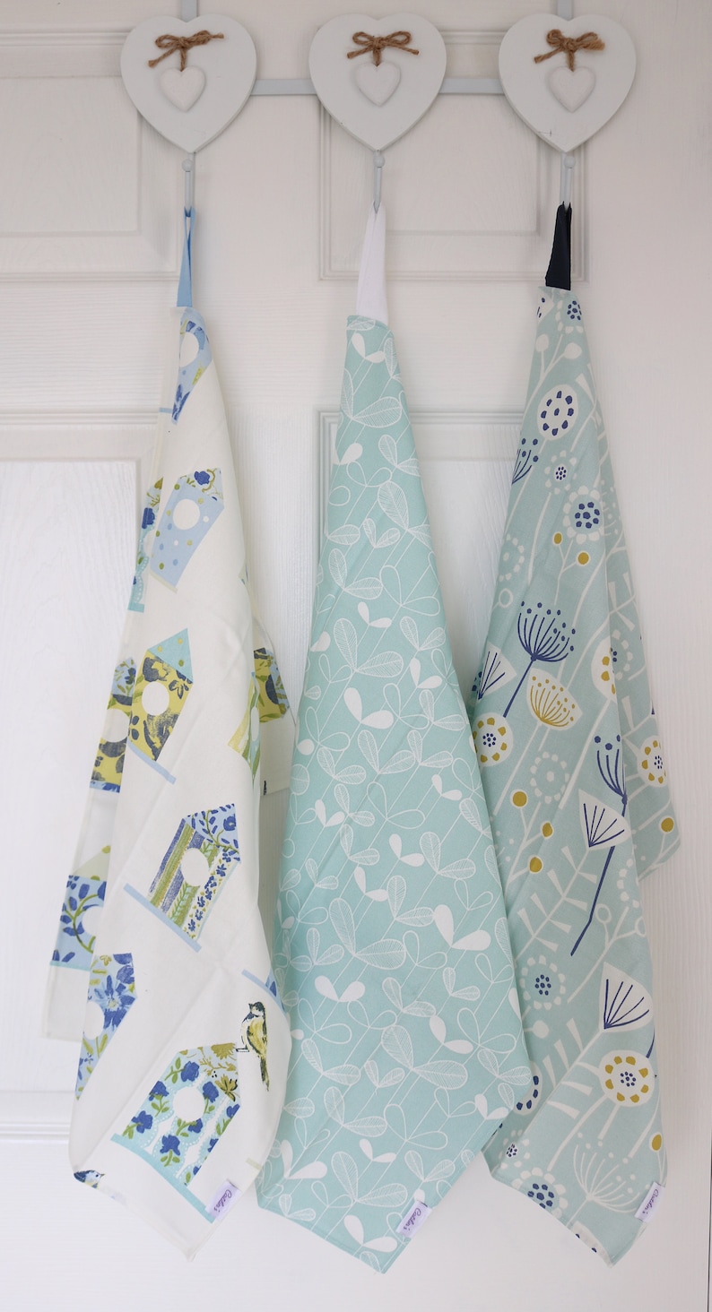 Handmade Cotton Tea Towel Choose From a Selection of Designs Etsy UK