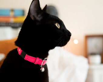 Neon Pink Reflective Cat Collar Etsy