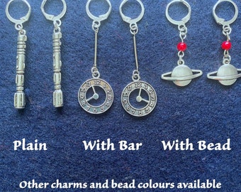 Doctor Who inspired lever back huggie earrings with the charm and design of your choice.