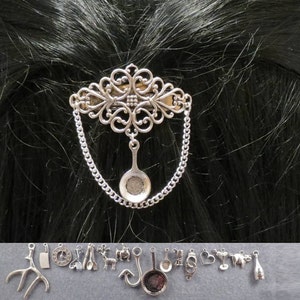 Hannibal 40 mm filigree barrette with the charm of your choice.