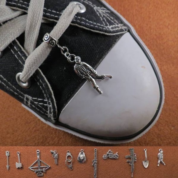 Zombie Apocalypse shoe charm with the charm of your choice.