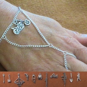 Zombie Apocalypse inspired slave bracelet with the charm of your choice
