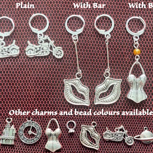 Rocky Horror Show inspired lever back huggie earrings with the charm and design of your choice.
