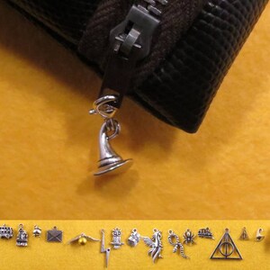 Wizard zip pull / key ring attachment / pet collar / planner charm.