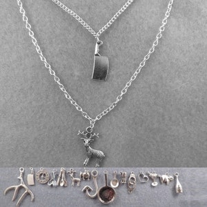Hannibal two layered necklace with the charms of your choice