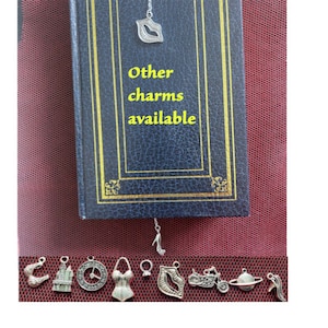 Rocky Horror Show inspired chain bookmark with 2 charms of your choice