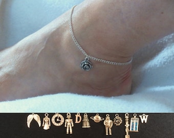 Doctor Who inspired anklet with the charm of your choice.